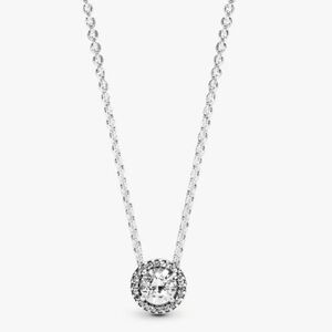 Pandora Round Sparkle Halo Necklace